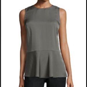 Theory Silk Peplum Blouse Nigella Modern​​​​​